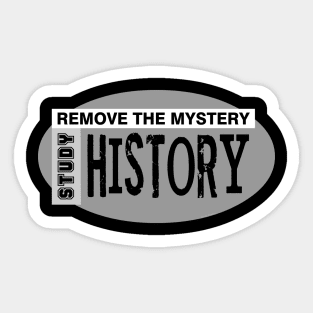 Remove Mystery History Gray Oval Sticker